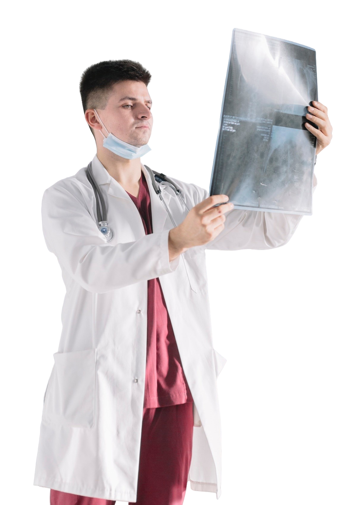 Spine Specialist Reviewing X-Ray
